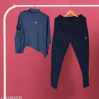 Acrylic Tracksuit for Men (Teal & Navy Blue, M)