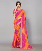 Printed Saree with Unstitched Blouse for Women 