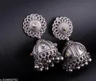 Oxidised Light Weight gold dabbi kundan Jhumka for Women 