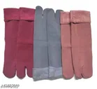 Velvet Socks for Women, Multicolour, Pack of 3 