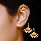 Brass Pearl Ear Cuffs for Women 
