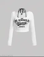 Lycra Top for Women, White 