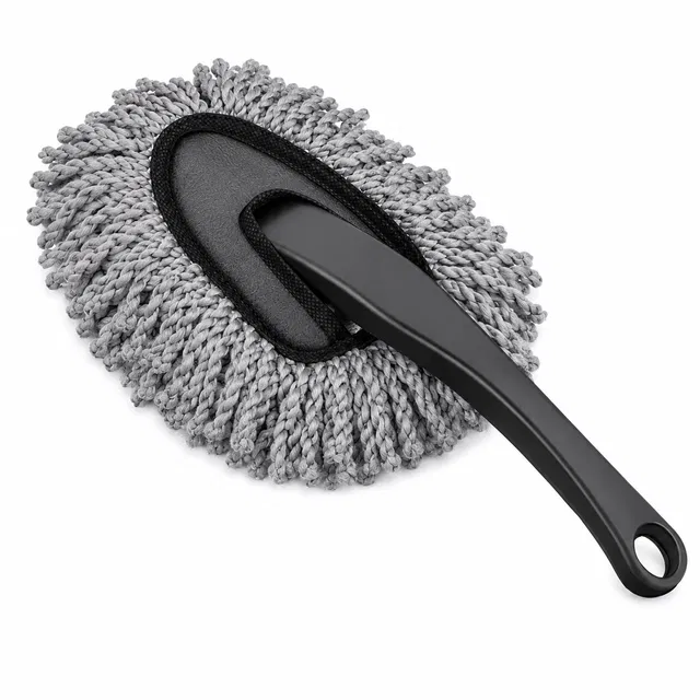 Mini Car Duster | Soft Microfiber | Brush for Car Dash, Home, Kitchen, and Computer Cleaning (Pack of 1) Assorted