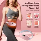 Vibration Heating Pad for Period Cramps Portable Back Belly with 3 Heat Levels 3 Massage Modes for Women Girl 
