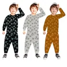 Cotton Printed Nightsuit for Kids (Multicolor, 0-3 Months) (Pack of 3)