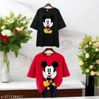Cotton Blend T-shirt for Women, Red & Black, Pack of 2 