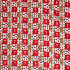 Arch Fab Red Squares Double Bedsheet 88X90 Inch