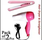 Plastic Hair Dryer with Straightener 