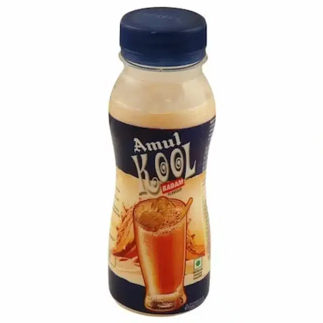 अमूल कूल बादाम फ्लेवर्ड मिल्क 180 ml (प्लास्टिक बोतल )