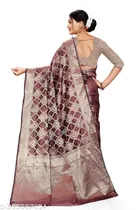 Organza Zari Woven Saree for Women 