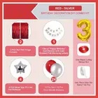 3rd Happy Birthday Balloon Decoration Kit, Red, Set of 1