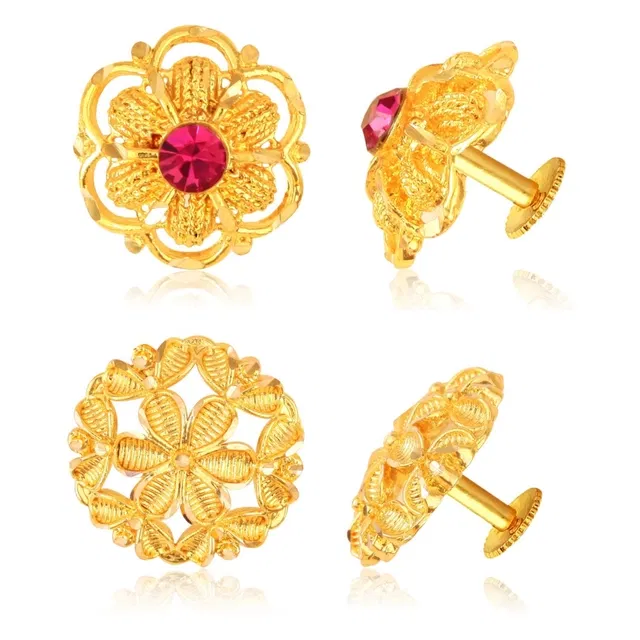 Alloy Earrings for Women (Gold, Set of 2)