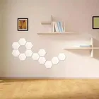 Acrylic Hexagon Shaped Wall Mirror Stickers 