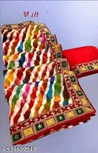 Georgette Printed Saree for Women, Multicolor 