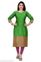 Banarasi Silk Printed Kurti for Women 