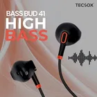 TecSox Bass Bud 41 Wired Earphones [High Bass]