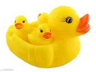 Duck Family Bathtub Toy for Kids (Yellow, Set of 4)