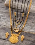 Combo of 4 Pcs Mangalsutras with Earrings Set for Women 