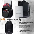 PRAYER BAGs  48L Black Laptop Backpack with 3 Compartment, Bottle Pocket, Front Pocket|Fits upto 17Inch Laptop Bag |Business, College, School Backpack|Casual Daypacks|Durable Backpack for Men & Women