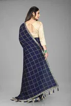 Trendy Vichitra Silk Saree with Blouse Piece For Women 