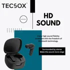 TecSox Pro 7 Wireless Earbud With Comfortable Fit-Black