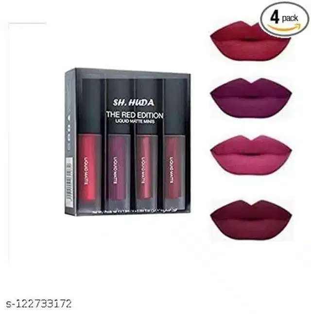 Premium Liquid Matte Lipsticks (Multicolor, Pack of 4)