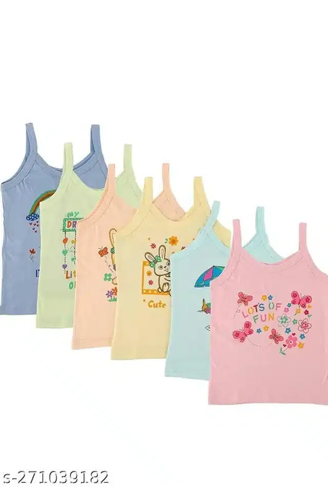 Cotton Vest for Kids (Multicolor, 4-5 Years) (Pack of 6)
