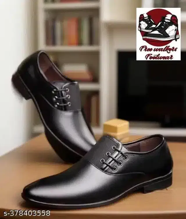 Formal Shoes for Men (Black, 8)