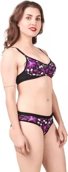 Cotton Blend Lingerie Set for Women 
