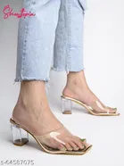 Shoetopia Pink Patent Leather Block Heels 