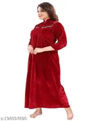 Velvet Nightdress Set for Women 