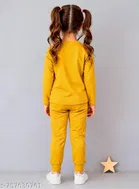 Cotton Blend Clothing Set for Girls, Yellow 