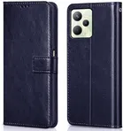 Realme RMX3511 /Realme C35 Artificial Leather Mobile Flip Cover 
