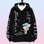 Fleece Printed Hoodie for Men (Black, M)