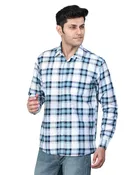 Poly Cotton Full Sleeves Chequered Shirt for Men 