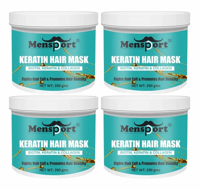 Mensport Keratin Hair Mask (200 g, Pack of 4)