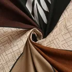 YS COTTON FEEL DOUBLE BEDSHEET ABSTRACT LEAF 88x88INCH BROWN