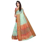 सिद्धिदाता टेक्सटाइल विमेंस कोटा डोरिया कॉटन बुट्टी साड़ी विद अन-स्टीट्च्ड ब्लाउज पीस 