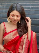 Banarasi Silk Zari Woven Saree for Women 