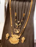 Combo of 4 Pcs Mangalsutras with Earrings Set for Women 