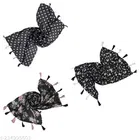 Chiffon Scarves for Women, Black, Pack of 3