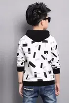 Cotton Blend Round Neck Hoodie for Boys 