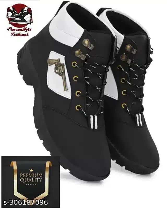 Boots for Men (Black, 6)