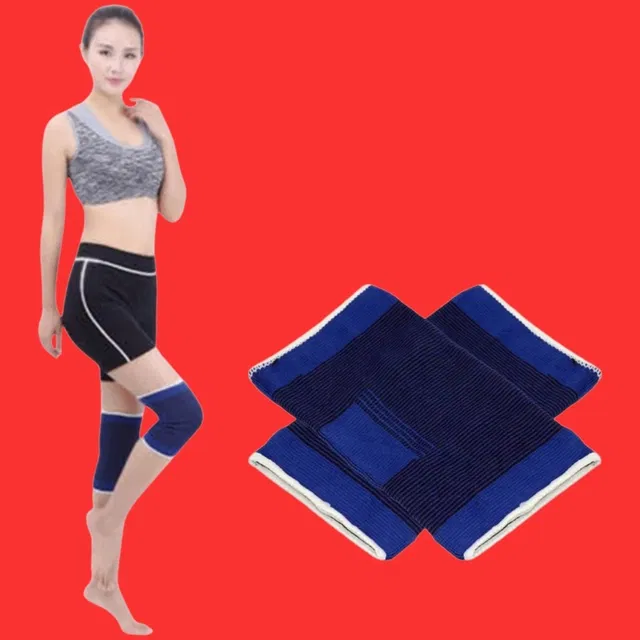 Polyester Solid Knee Sleeves for Women (Blue, Set of 1)