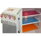 Knit Printed Fridge 6 Pcs Mat with Top Cover 