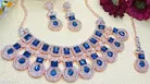 Rose Gold Finish Bridal Necklace Set for Women 