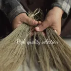 Good Vibes Grass Broom with Long Steel Handle 