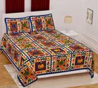 Cotton Queen Bedsheet with 2 Pillow Cover 