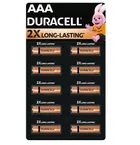DURACELL Alkaline AAA Battery, Pack of 10