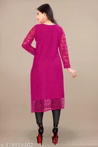 Net Kurti for Women,  Pink  